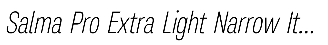 Salma Pro Extra Light Narrow Italic